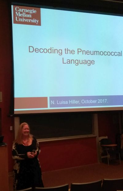 Luisa Hiller, PhD, presenting 'Deciphering the Pneumococcal Language'